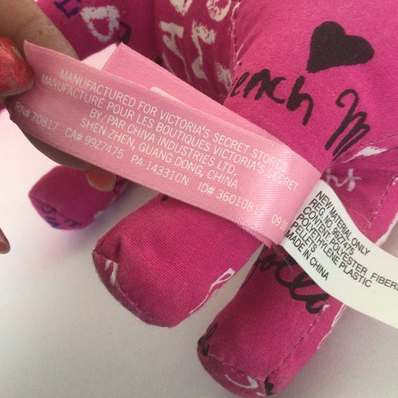 PINK VICTORIAS SECRET GRAFFITI PRINT MINI DOG - Picture 6 of 11